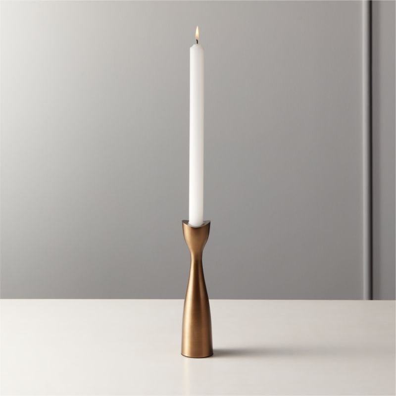 Moira Bronze Taper Candle Holder Large - Image 3