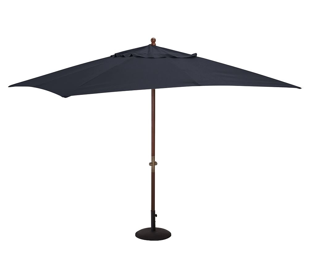 Rectangular Umbrella with Eucalyptus Pole, Sunbrella(R) Navy - Image 0