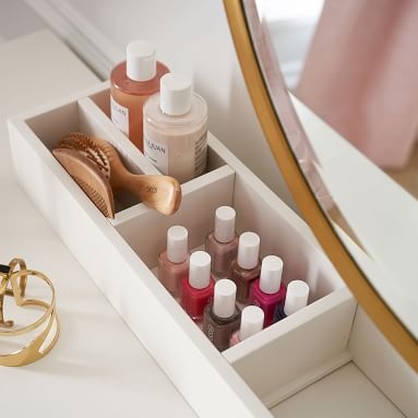 Blaire Smart Storage Vanity Desk Set, Simply White - Image 2