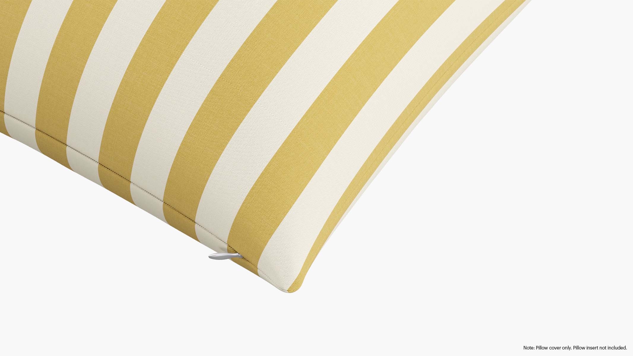 Throw Pillow Cover 22", Citrine Cabana Stripe, 22" x 22" - Image 1