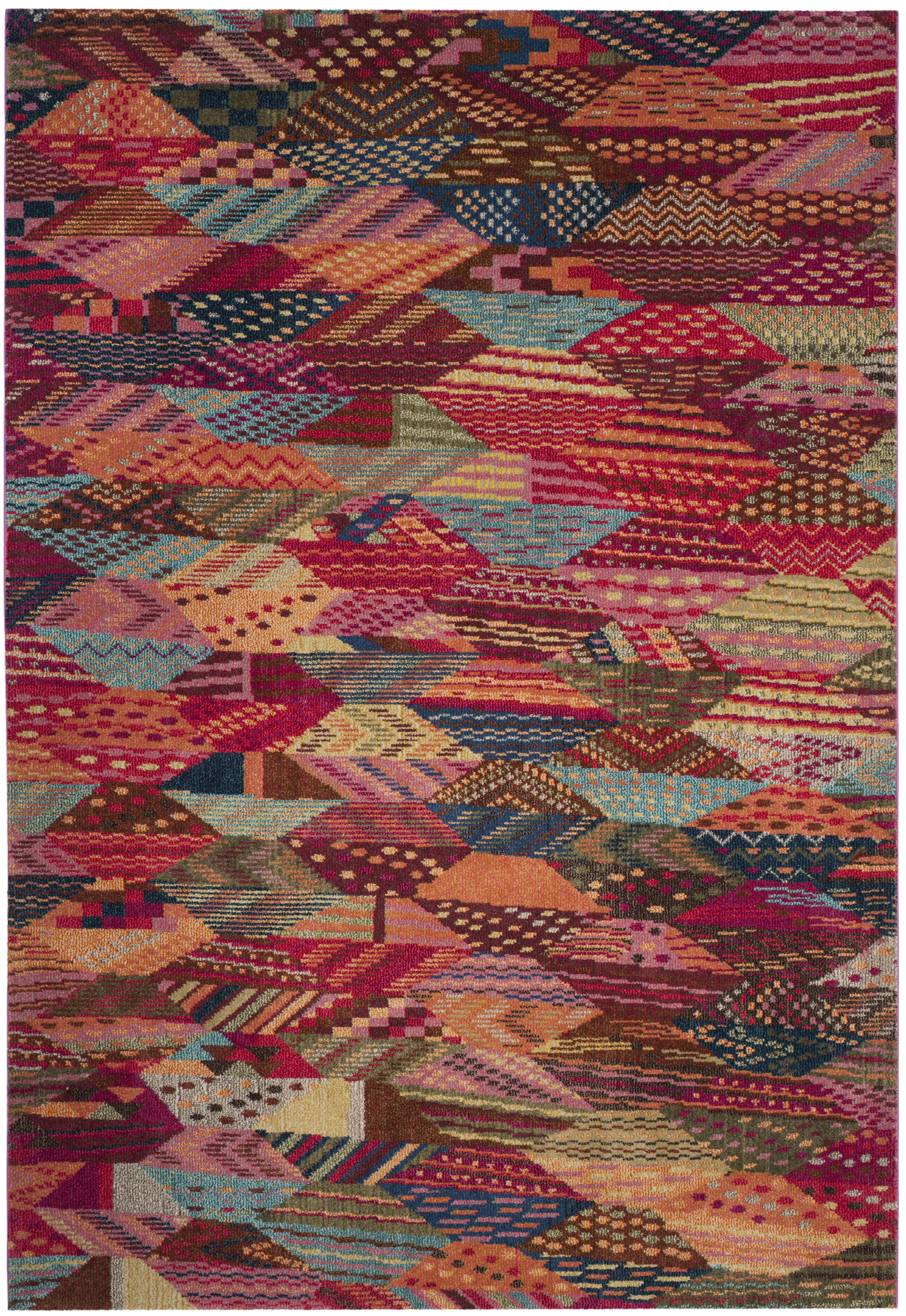 Arlo Home Woven Area Rug, MNC245D, Multi,  5' 1" X 7' 7" - Image 0