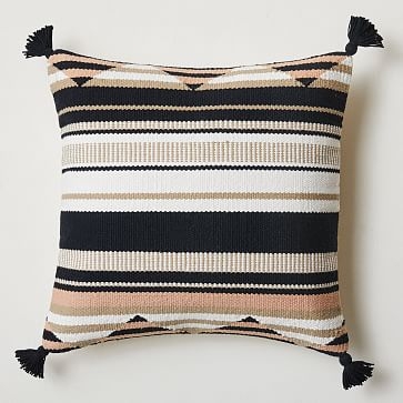 Woven Stripes Pillow Cover, 20"x20", Sirocco - Image 2