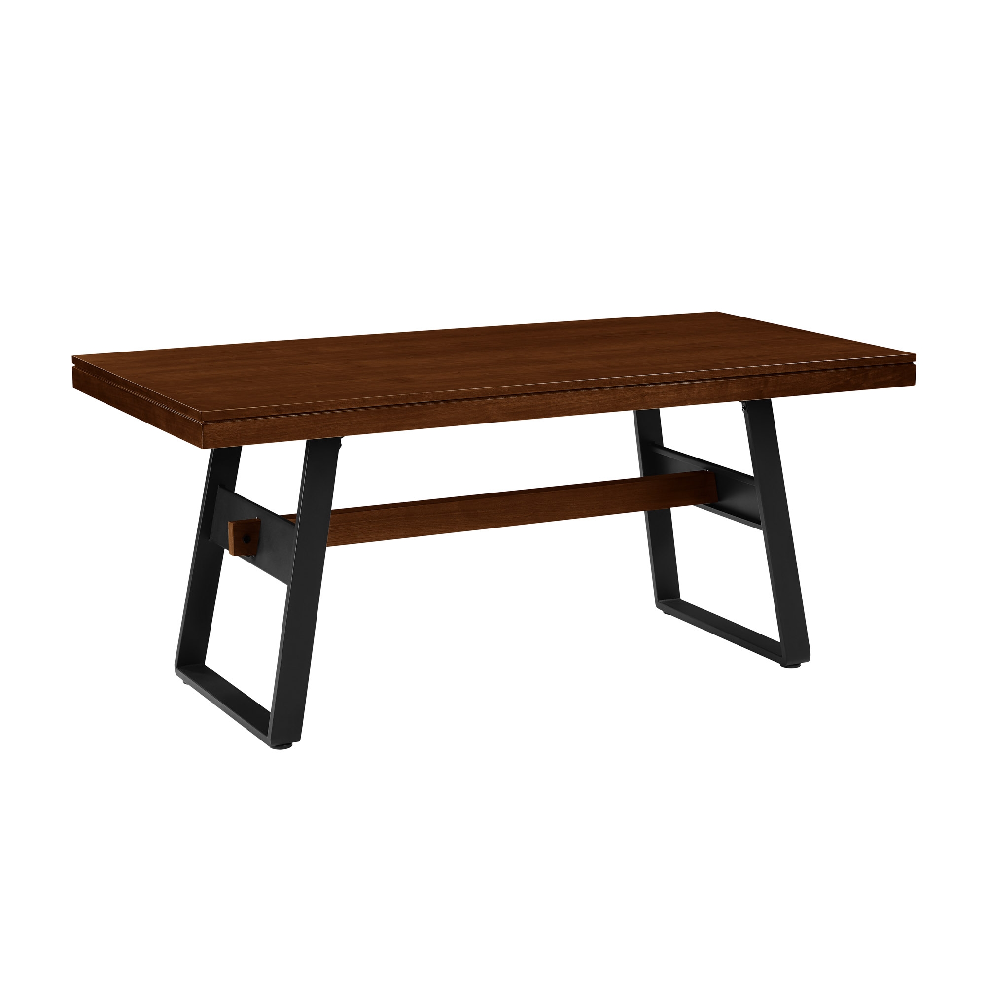 69" Modern Industrial Dining Table - Dark Walnut - Image 5