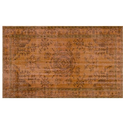 One-of-a-Kind Chesterfeld Hand-Knotted 1960s Turkish Brown 5'1" x 8'1" Area Rug - Image 0