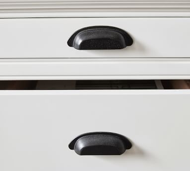 Aubrey 78" Desk with File Cabinets, Dutch White - Image 1