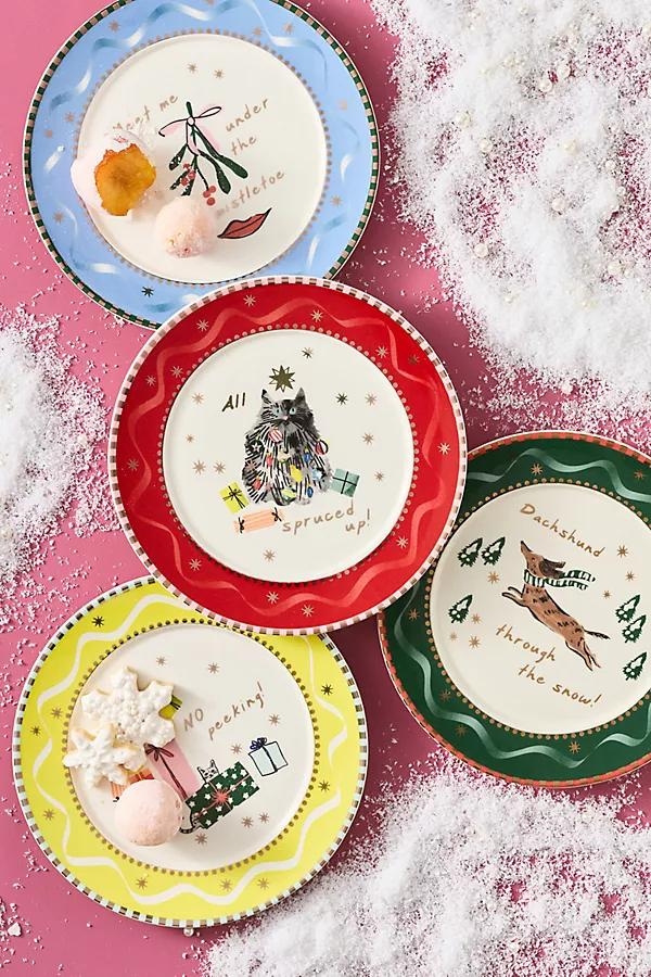 Caroline Stoneware Holiday Dessert Plate - Image 0