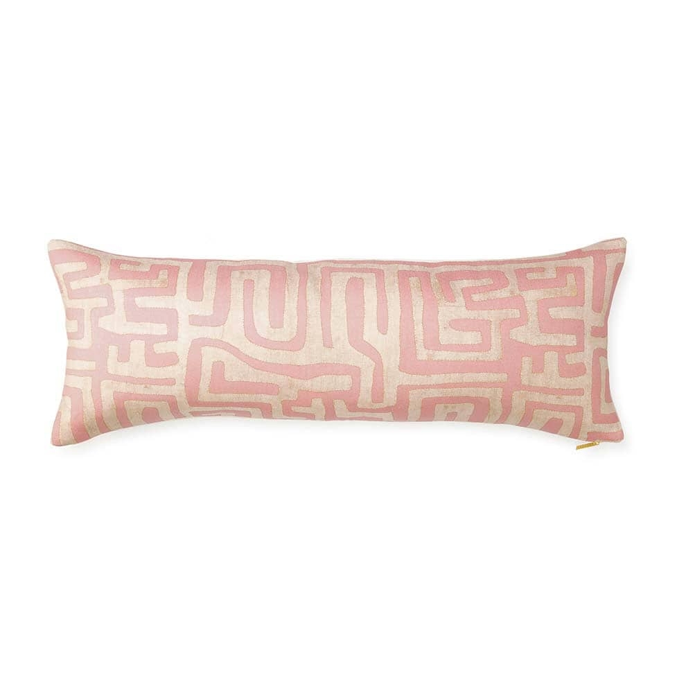 Terracotta Classic Kuba Cloth Pillow - Image 0