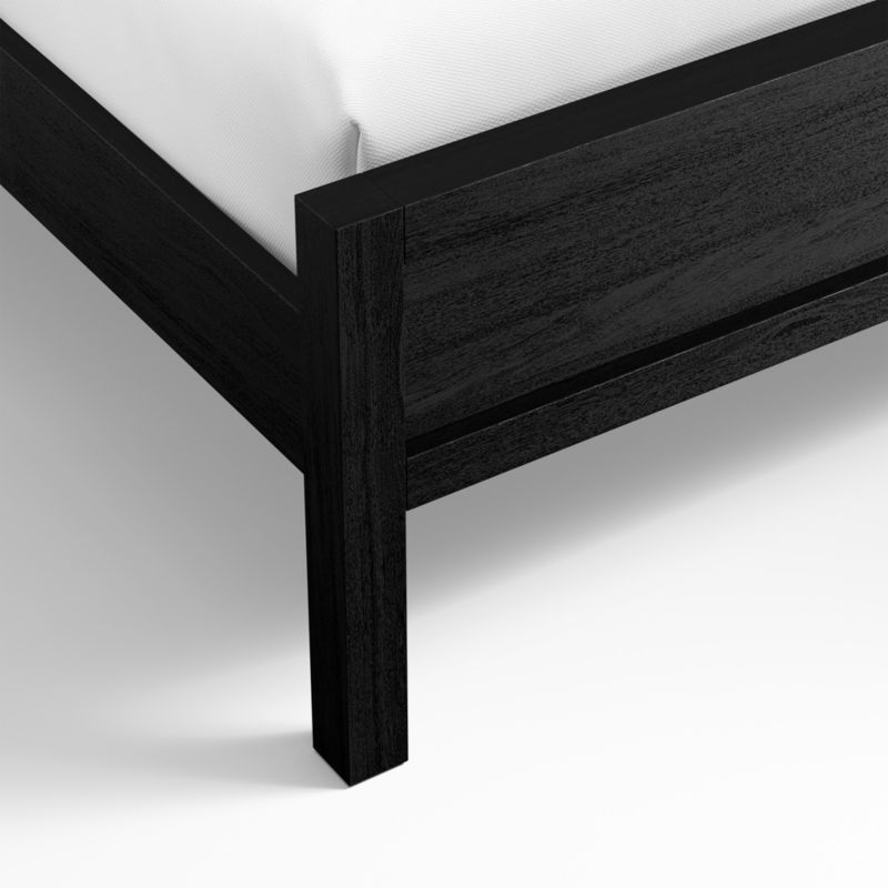 Keane Black Solid Wood Queen Bed - Image 2