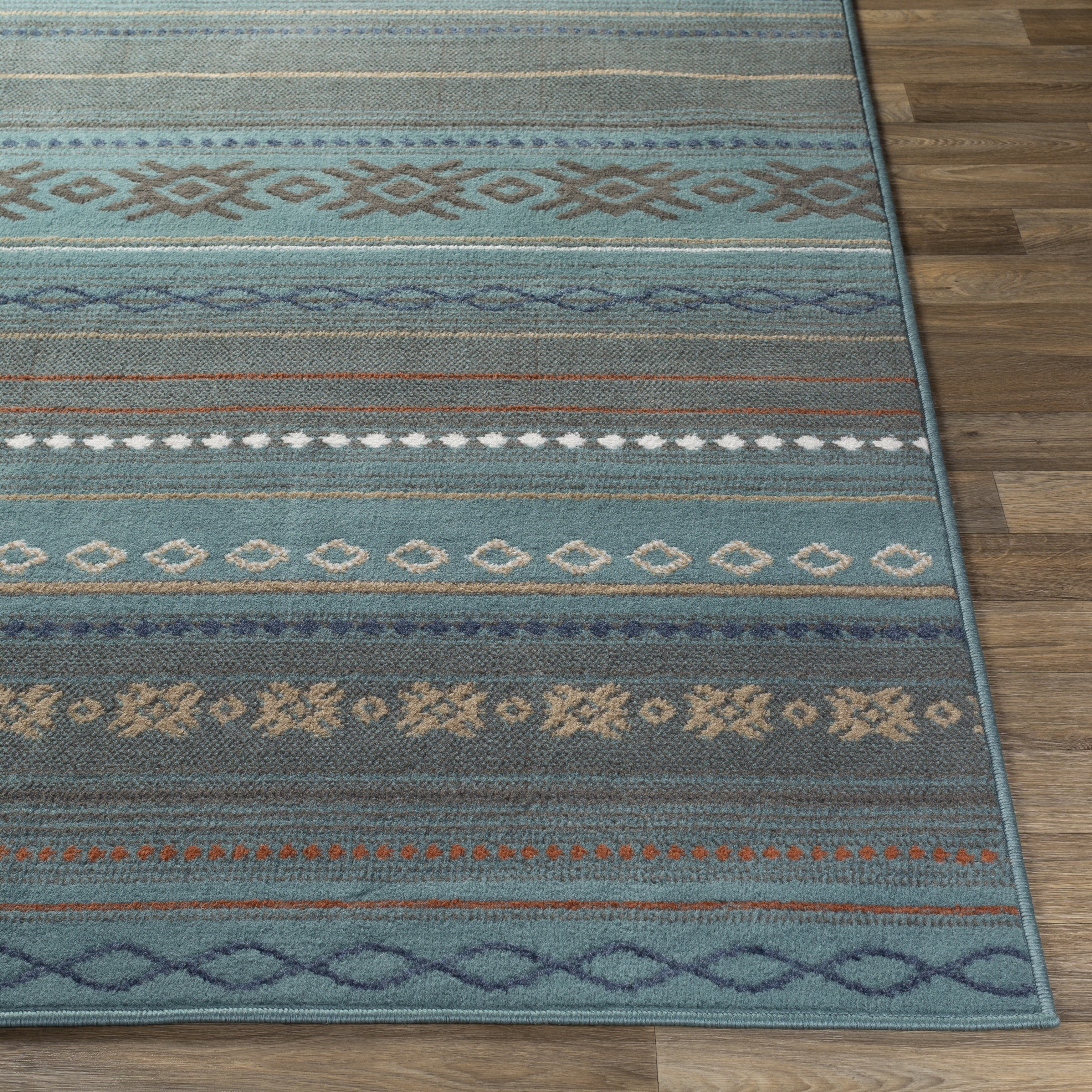 Skagen Blue Indoor 5'3" x 7'3" Machine Woven Rug - Image 2