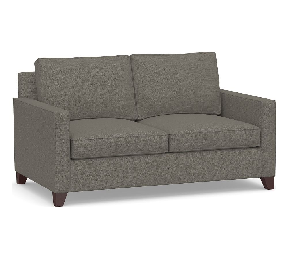 Cameron Square Arm Upholstered Deep Seat Loveseat 2-Seater 73", Polyester Wrapped Cushions, Chunky Basketweave Metal - Image 0