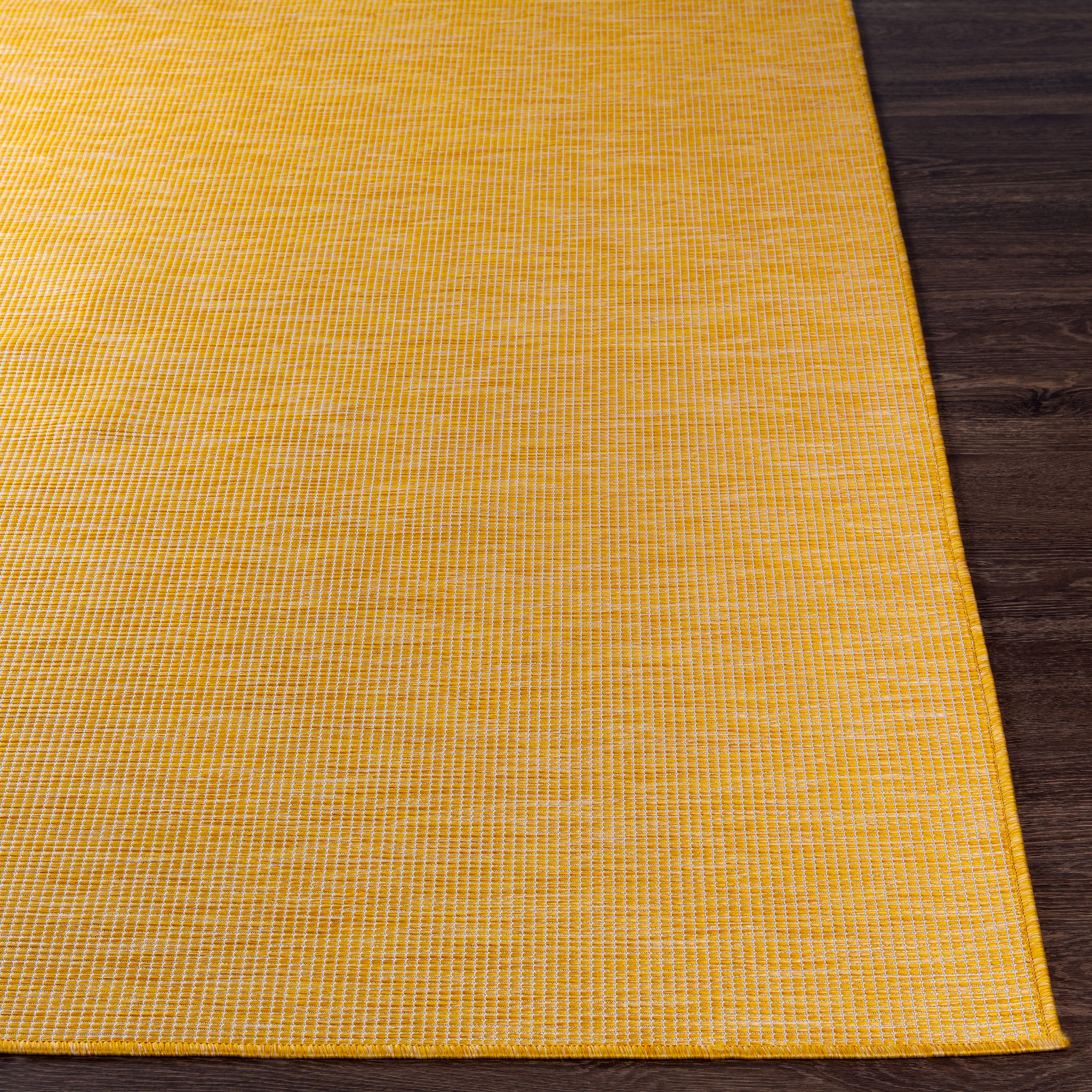Pasadena Yellow Outdoor 2'6" x 4' Machine Woven Rug - Image 2