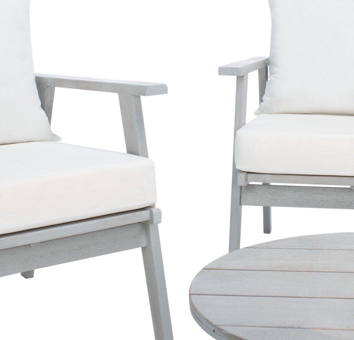 Deacon 4 Pc Living Set - Grey / Beige - Safavieh - Image 3