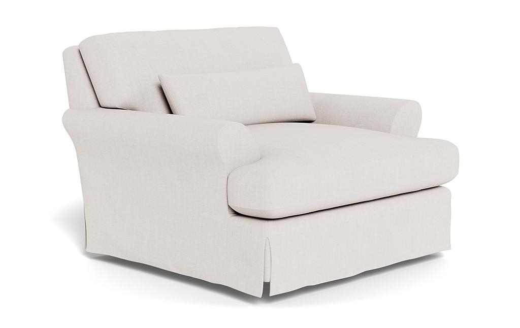 Maxwell Slipcovered Swivel Chair by Apartment Therapy - Image 1