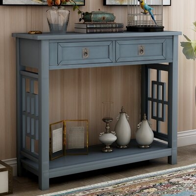 Console Table With 2 Drawers And Bottom Shelf, Entryway Accent Sofa Table (Espresso) - Image 0