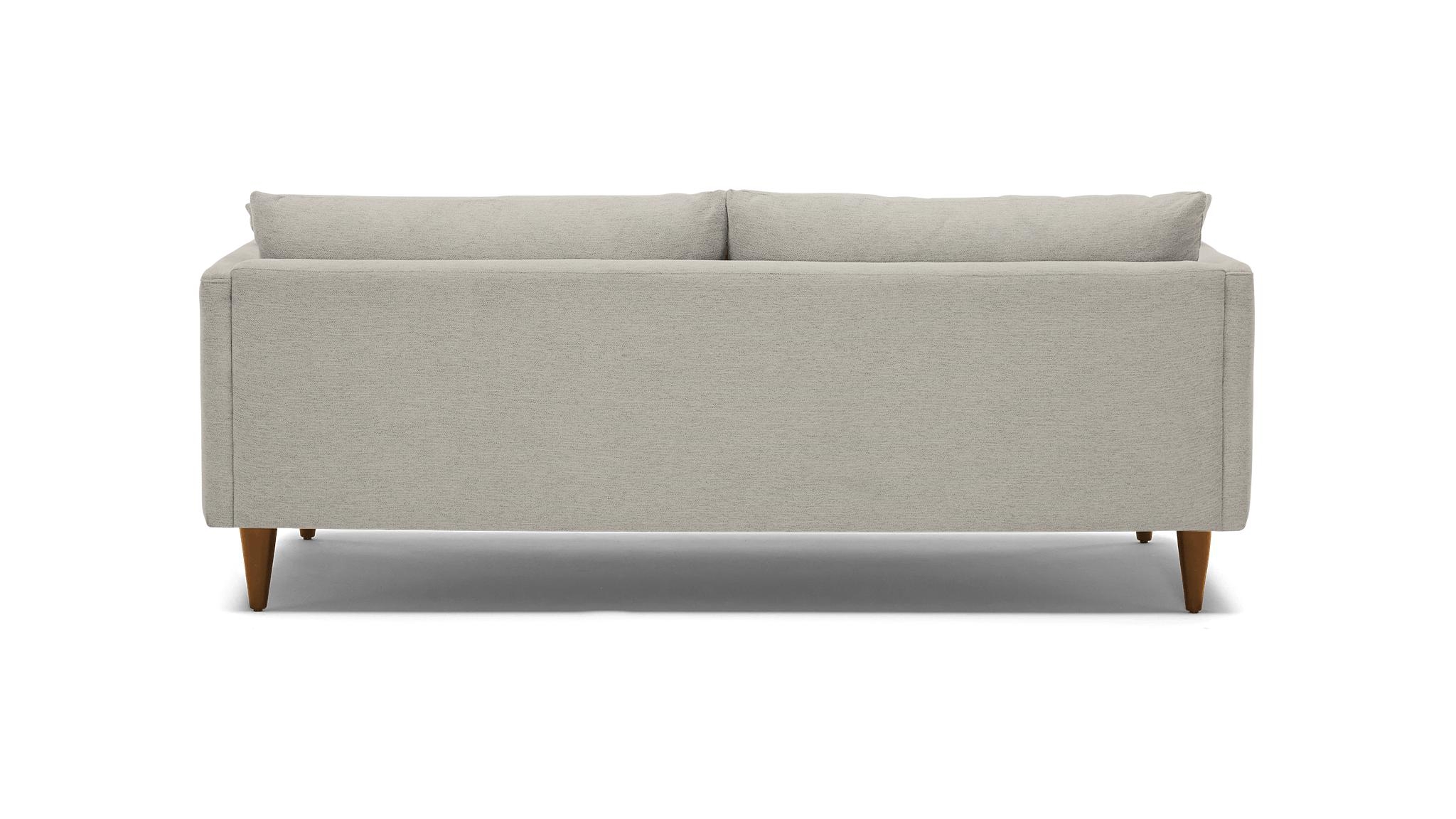 White Lewis Mid Century Modern Sofa - Bloke Cotton - Mocha - Cone - Image 4