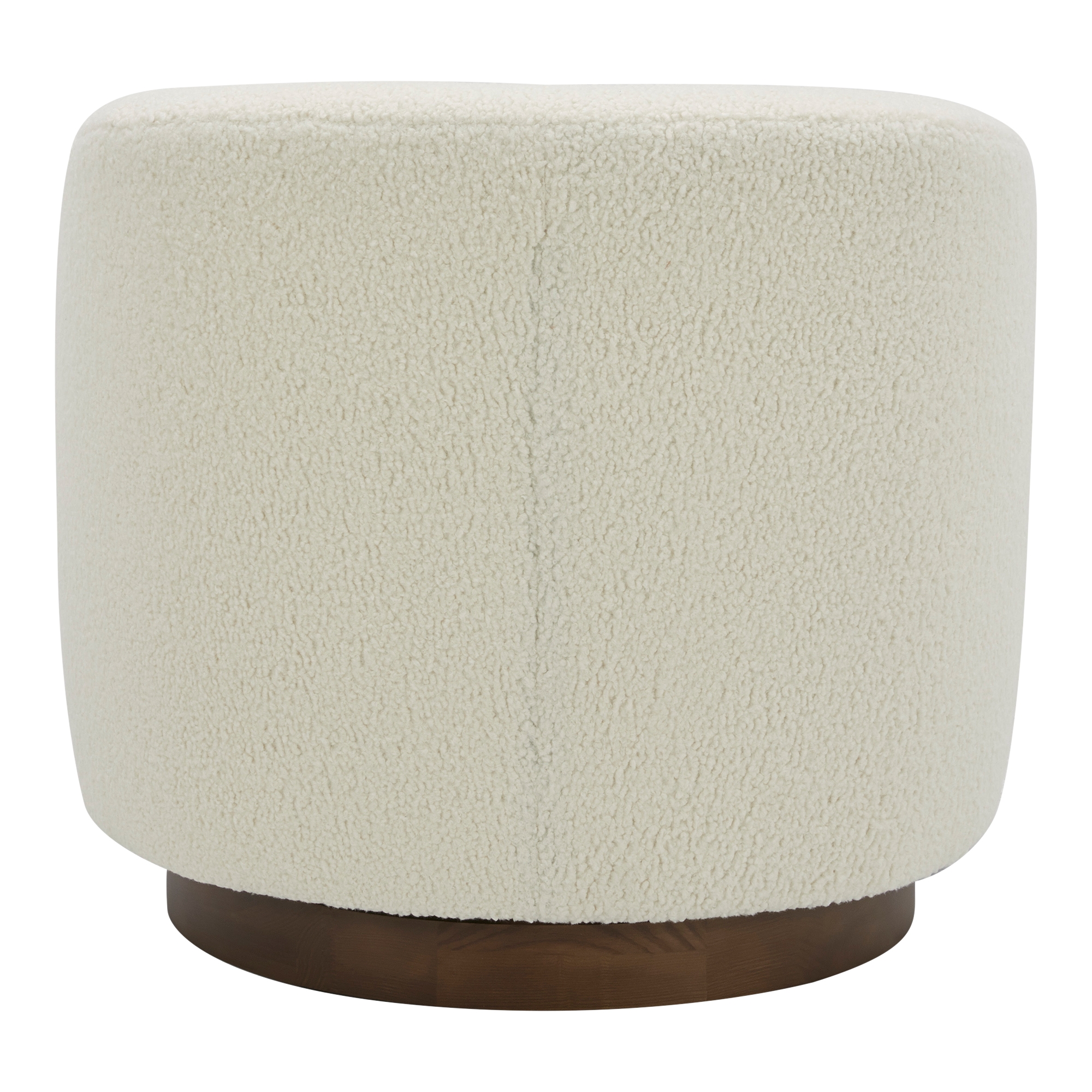 Oscy Swivel Chair Vegan Shearling White - Image 3