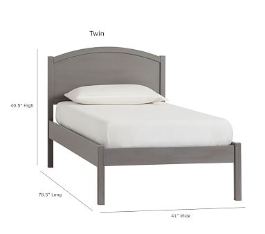 Austen Bed, Twin, Antiqued Charcoal, UPS - Image 2