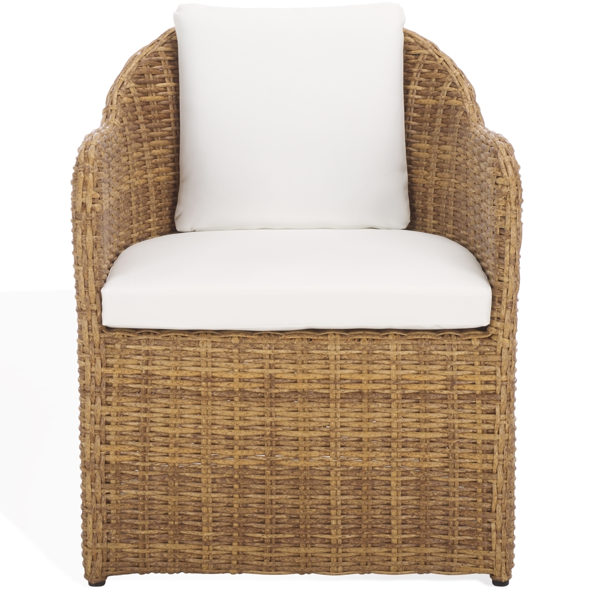 Melbourne Wicker Dining Chair - Natural/White - Image 0