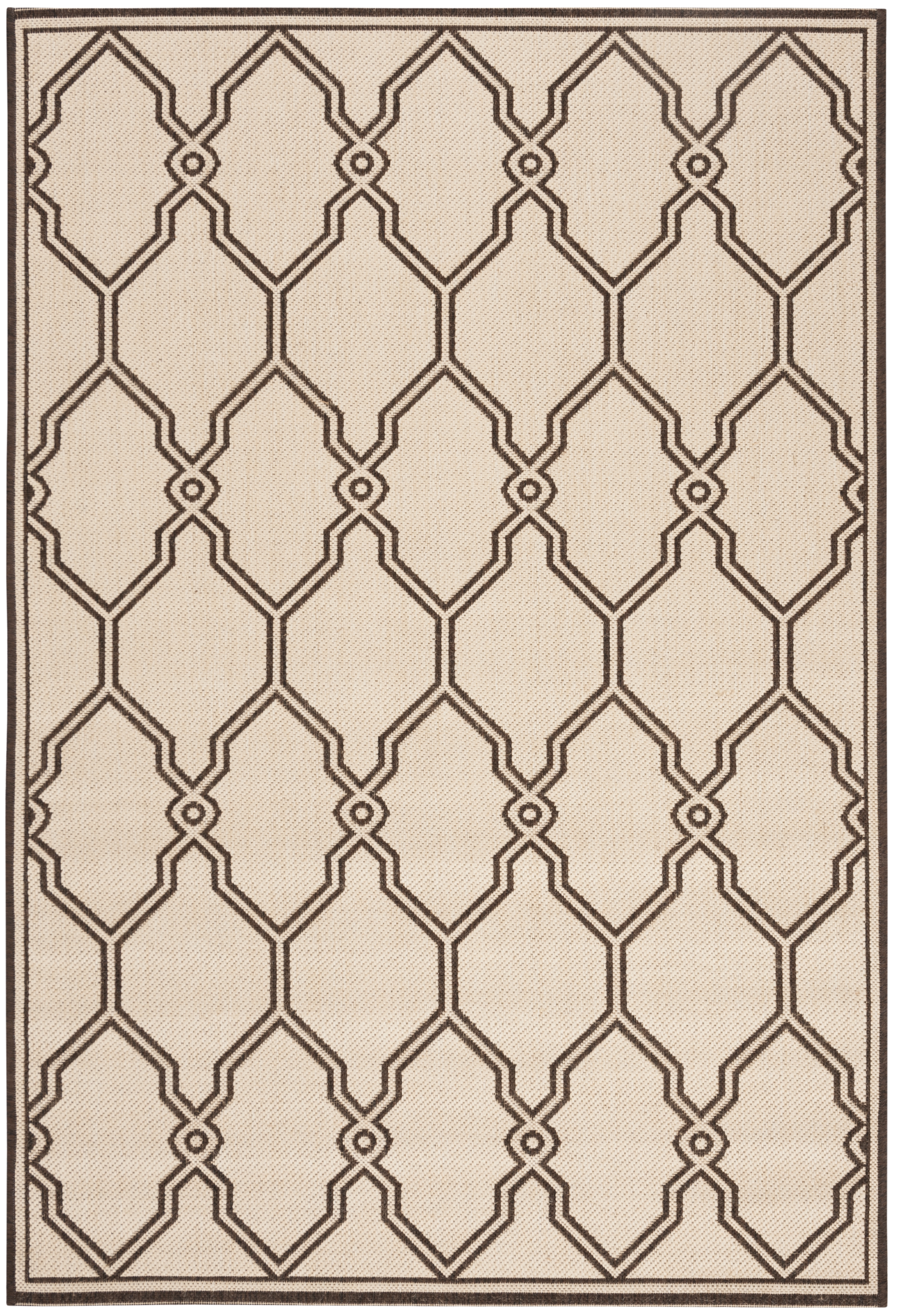 Arlo Home Indoor/Outdoor Woven Area Rug, LND124B, Natural/Brown,  4' X 6' - Image 0