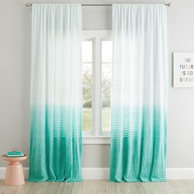 Textural Ombre Curtain Set, 108", Light Pool - Image 0