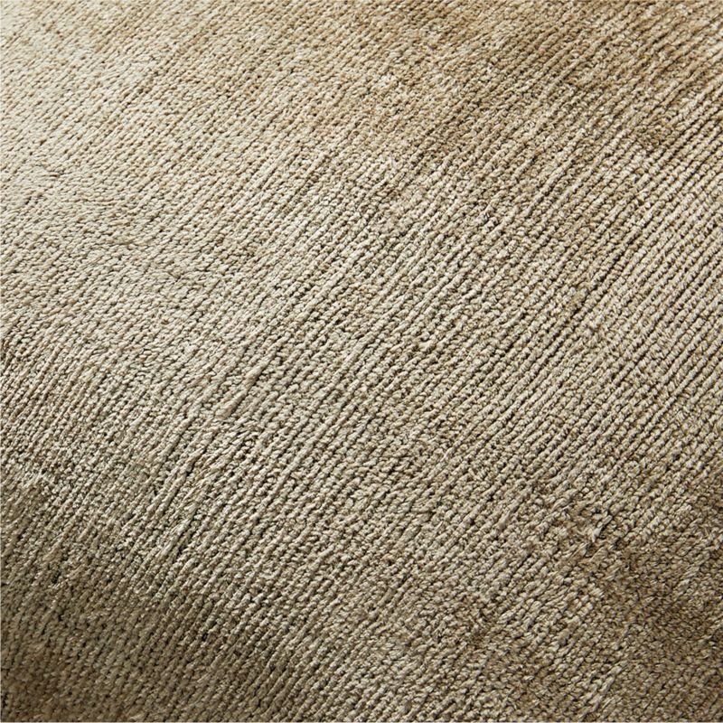 Truette Light Olive Green Turkish Silk Throw Pillow with Down-Alternative Insert 23''x23" - Image 2