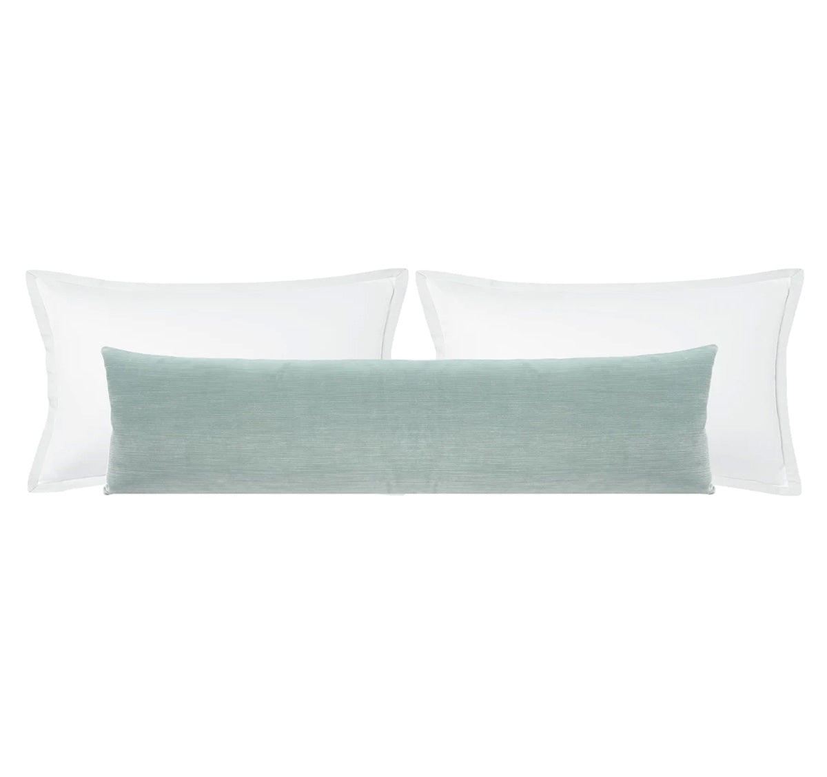 THE XL LUMBAR :: STRIE VELVET // SPA BLUE - 14" X 48" - Image 0