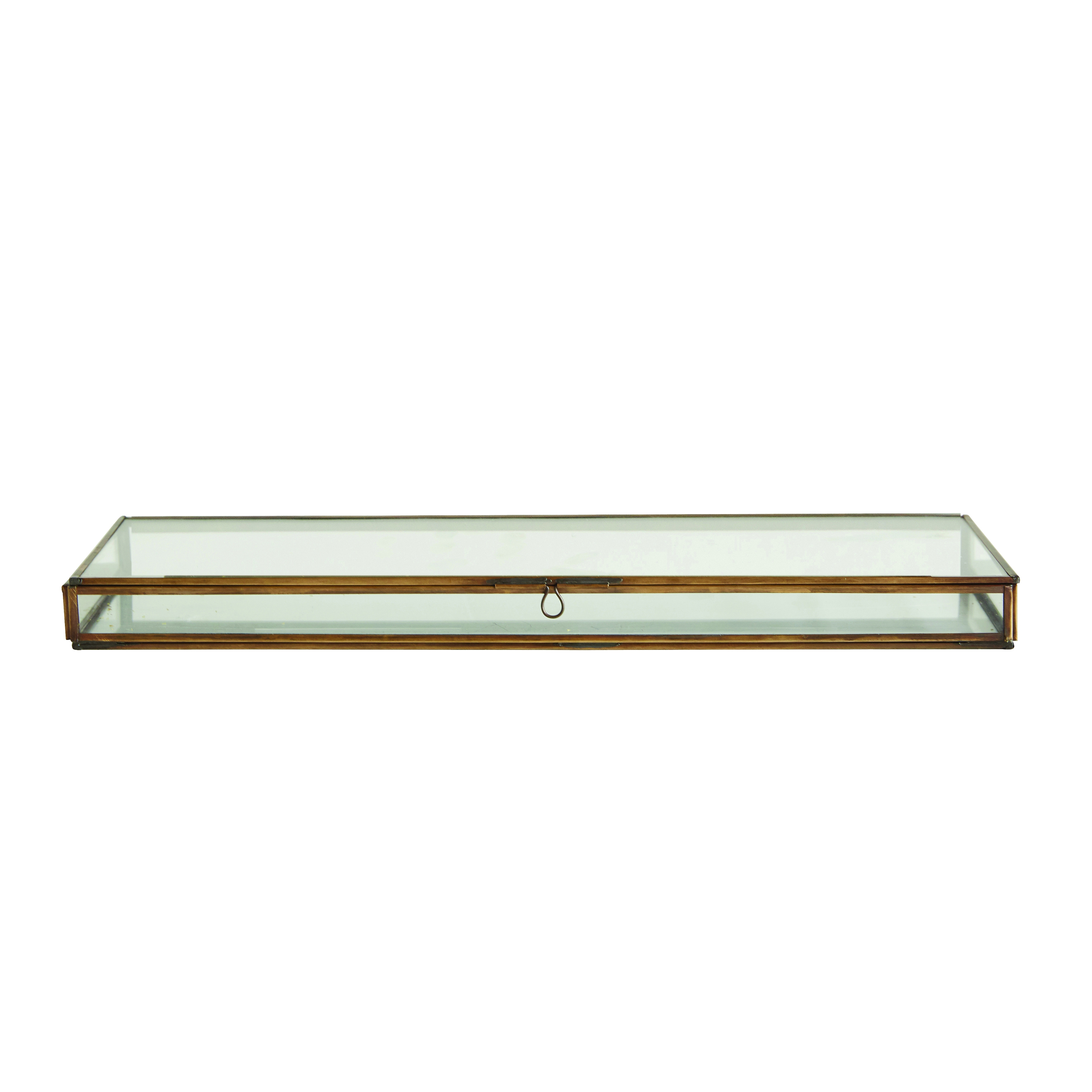Rectangle Glass Box with Brass Frame - Image 0