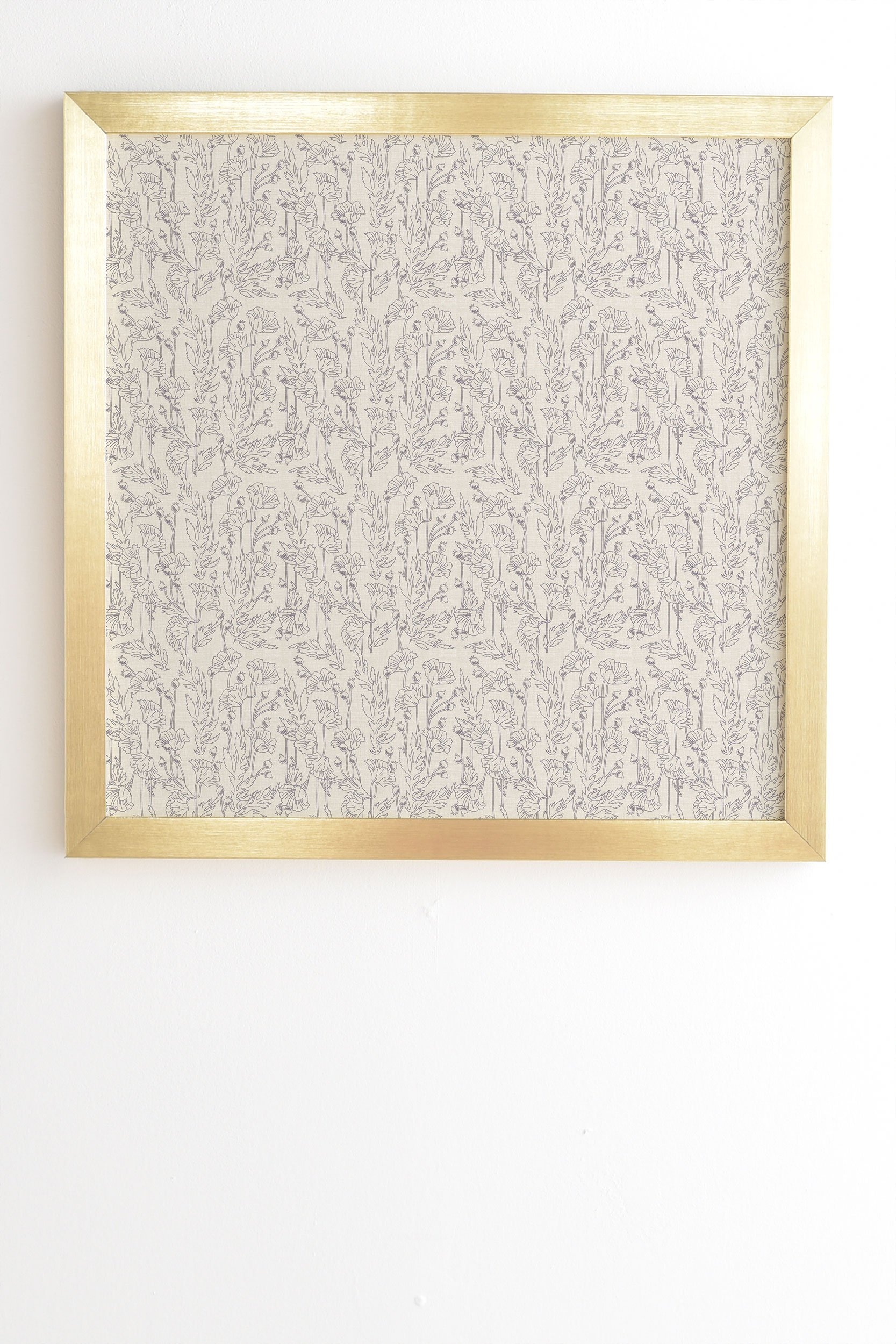 Holli Zollinger POPPY GREY Gold Framed Wall Art - 20" x 20" - Image 1