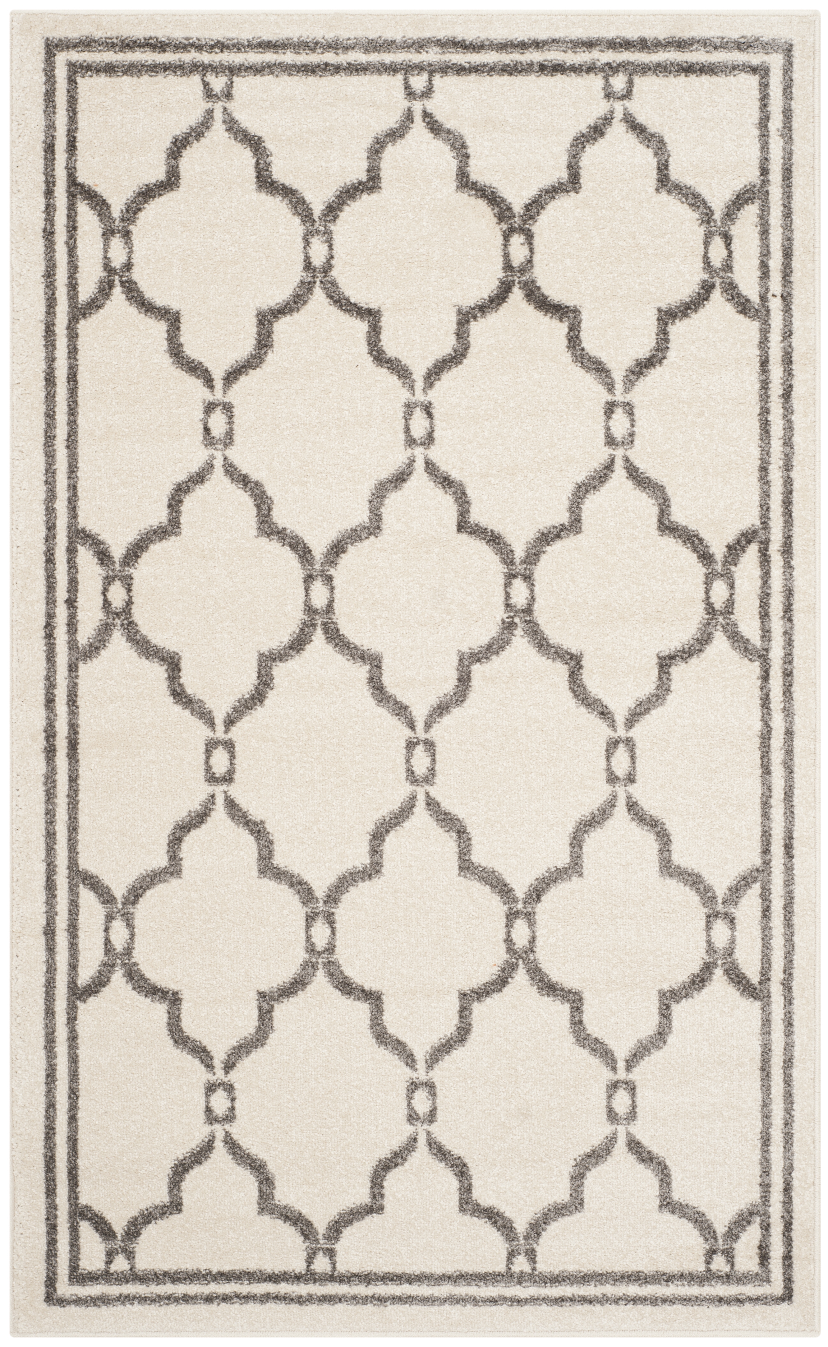 Arlo Home Indoor/Outdoor Woven Area Rug, AMT414K, Ivory/Grey,  3' X 5' - Image 0