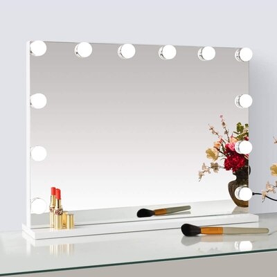 Tabletop / Wall Mounted Large Dimmable LED Hollywood Vanity Mirror With Lights And USB Charging Port For Dressing Room - Image 0