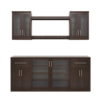 Home Bar 8 Piece Cabinet Set Shaker Style - 21" - Image 0