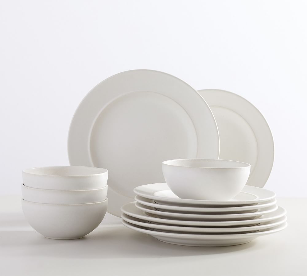 Astoria Stoneware 12-Piece Dinnerware Set - White - Image 0