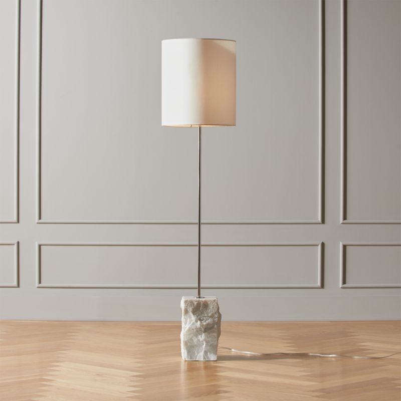 Raw Marble Floor Lamp - Image 1