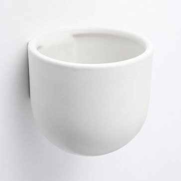 Ceramic Wallscape Planter, White, 6" - Image 0