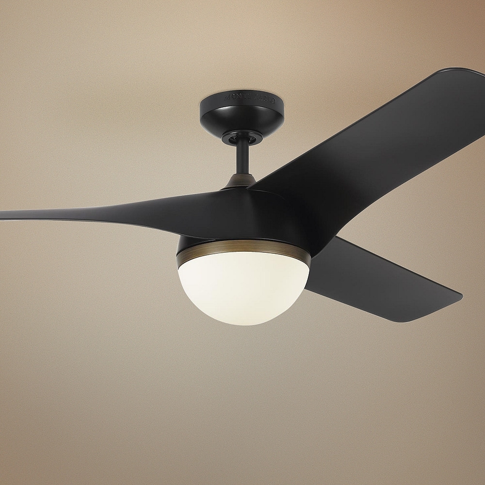 56" Monte Carlo Akova Matte Black LED Ceiling Fan - Style # 67P75 - Image 0