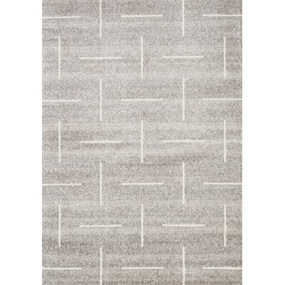 Meridian Parallel and Perpendicular Lines Gray Area Rug - Image 0