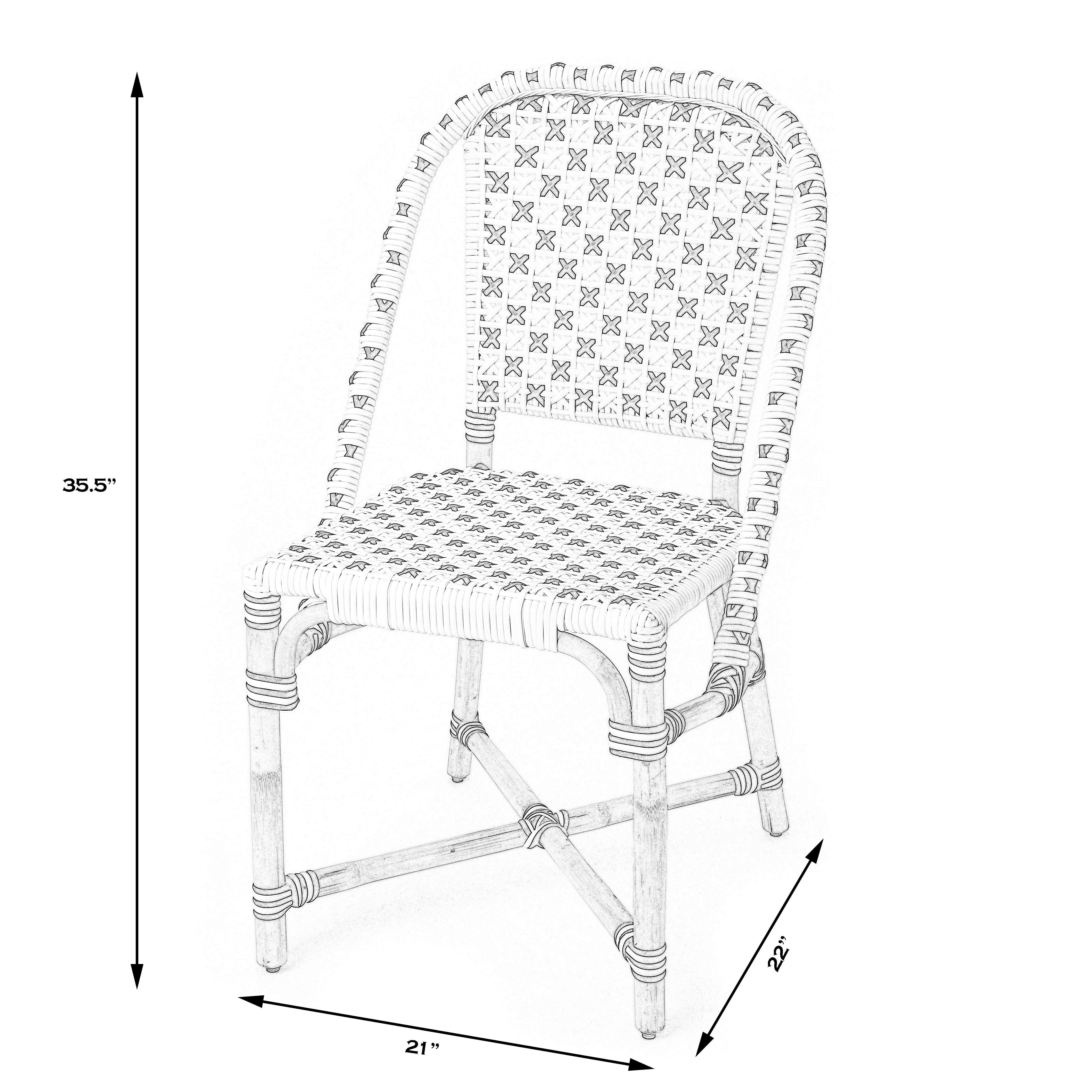 Tenor Smooth White Side Chair - Image 2