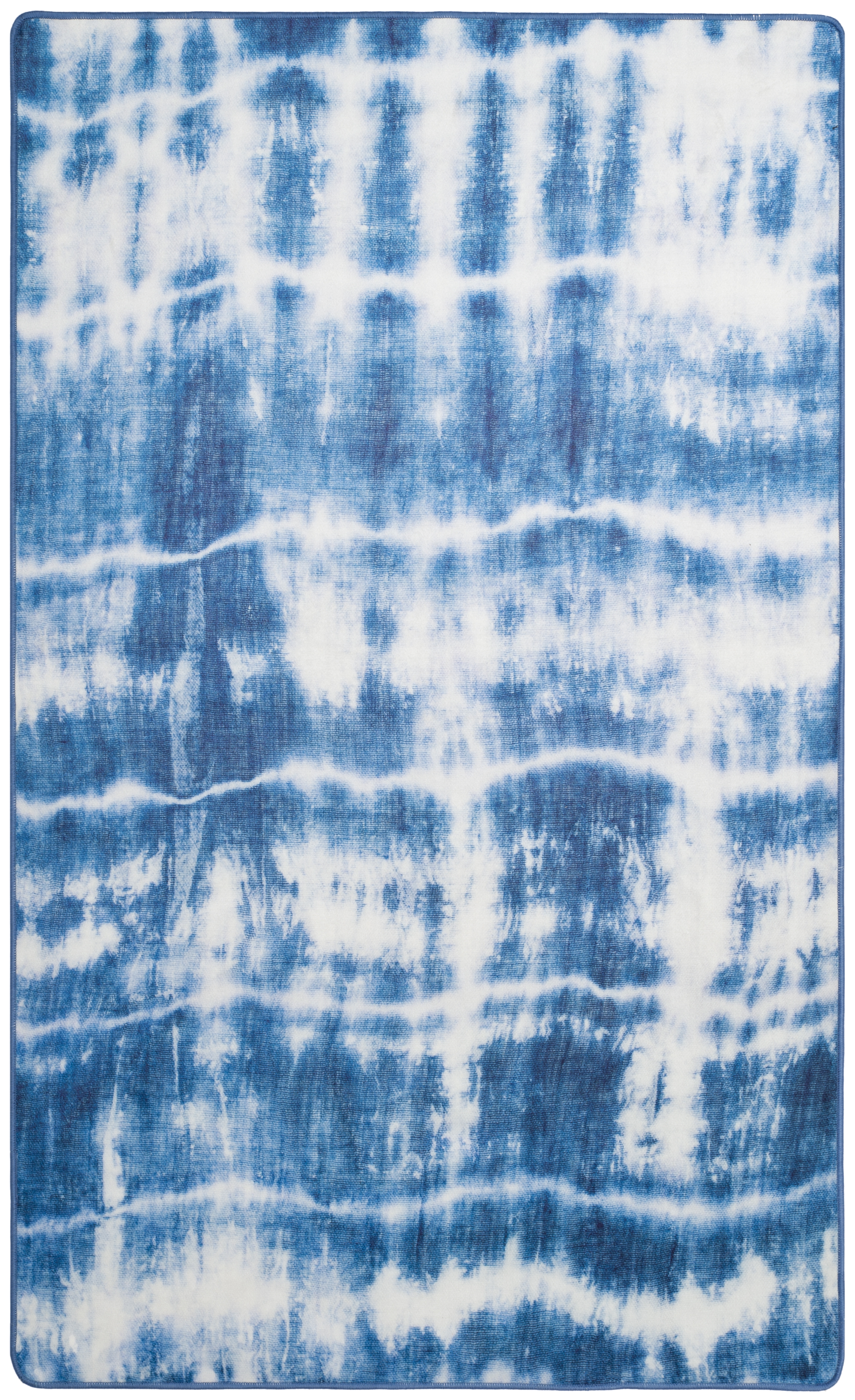 Arlo Home Indoor/Outdoor Woven Area Rug, DAY124B, Ivory/Blue,  5' 1" X 7' 6" - Image 0