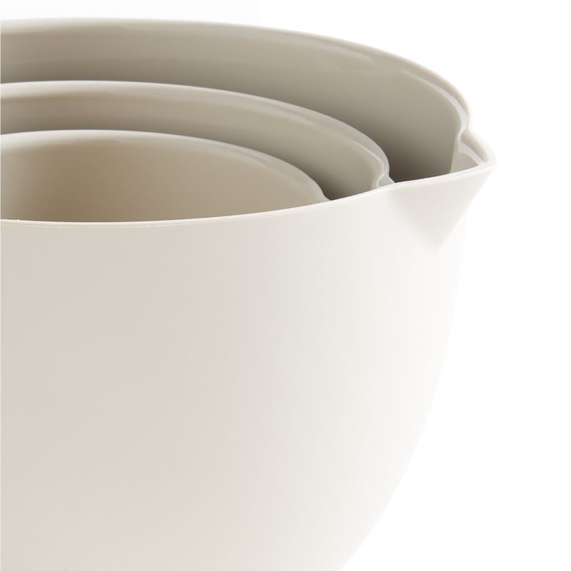 Taupe Silicone Mixing Bowls, Set of 3 - Image 2