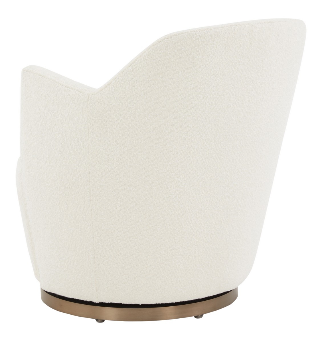 Christian Boucle Swivel Accent Chair - Ivory - Image 4