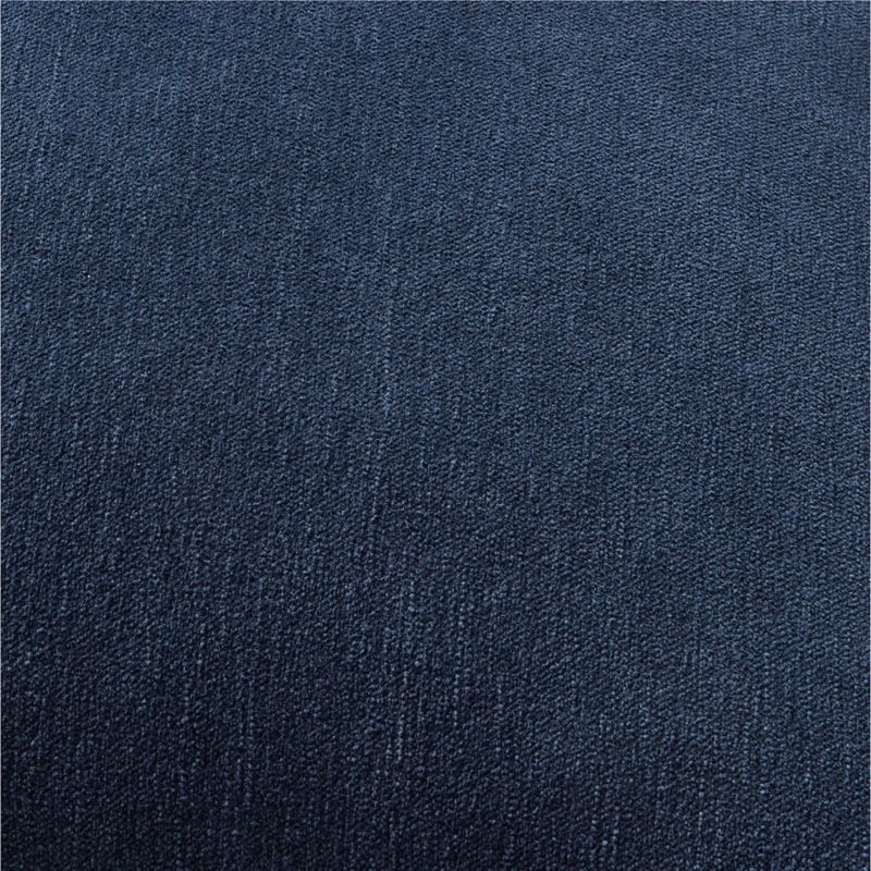 Doux Navy Blue Cotton Throw Pillow with Feather-Down Insert 23"x23" - Image 1