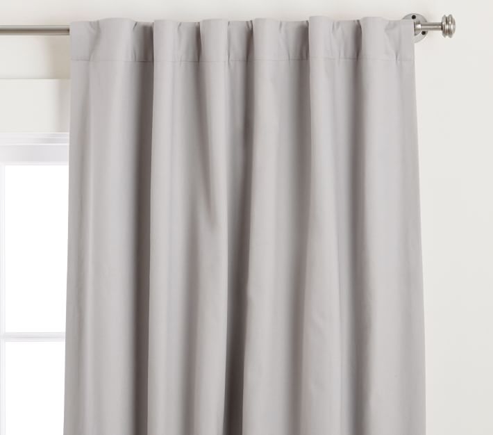 Soothing Sleep Noise Reducing Blackout Curtain, Gray, 44" x 96", Set of 2 - Image 1