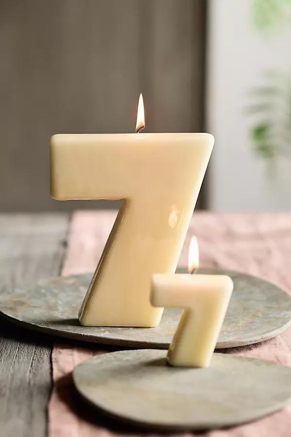 Hand-Dipped Number Candle - Image 0
