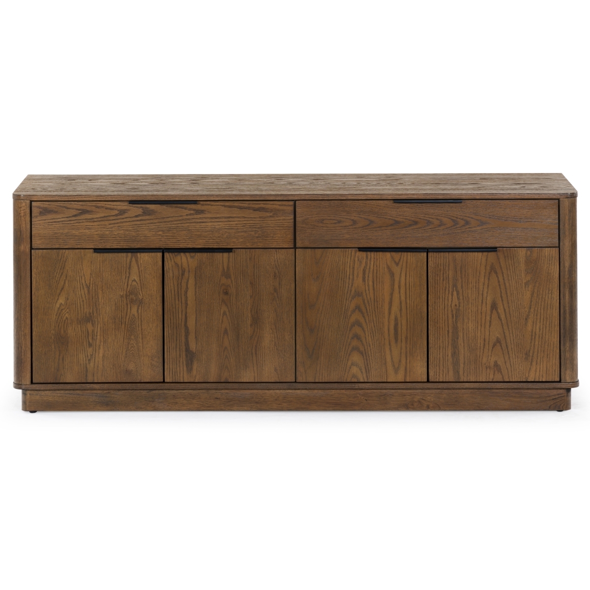 Gabrietta Wood Tv Stand - Medium Oak/Black - Image 0