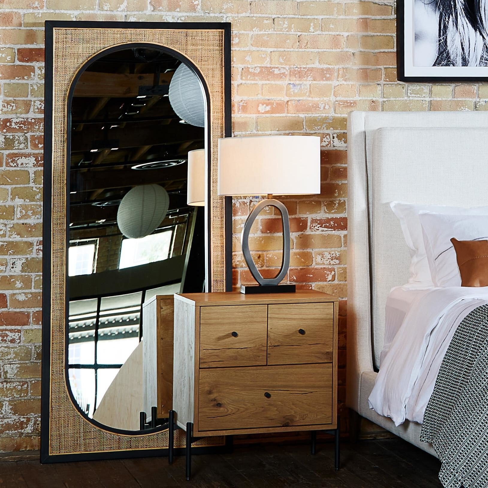 Candon Floor Mirror - Ebony Black - Image 4