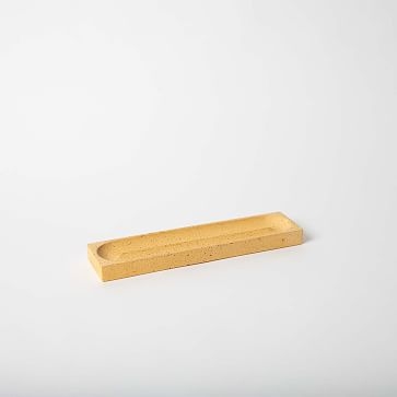Pencil Tray Concrete With Cork Base Tray Orange Speckle - Image 0