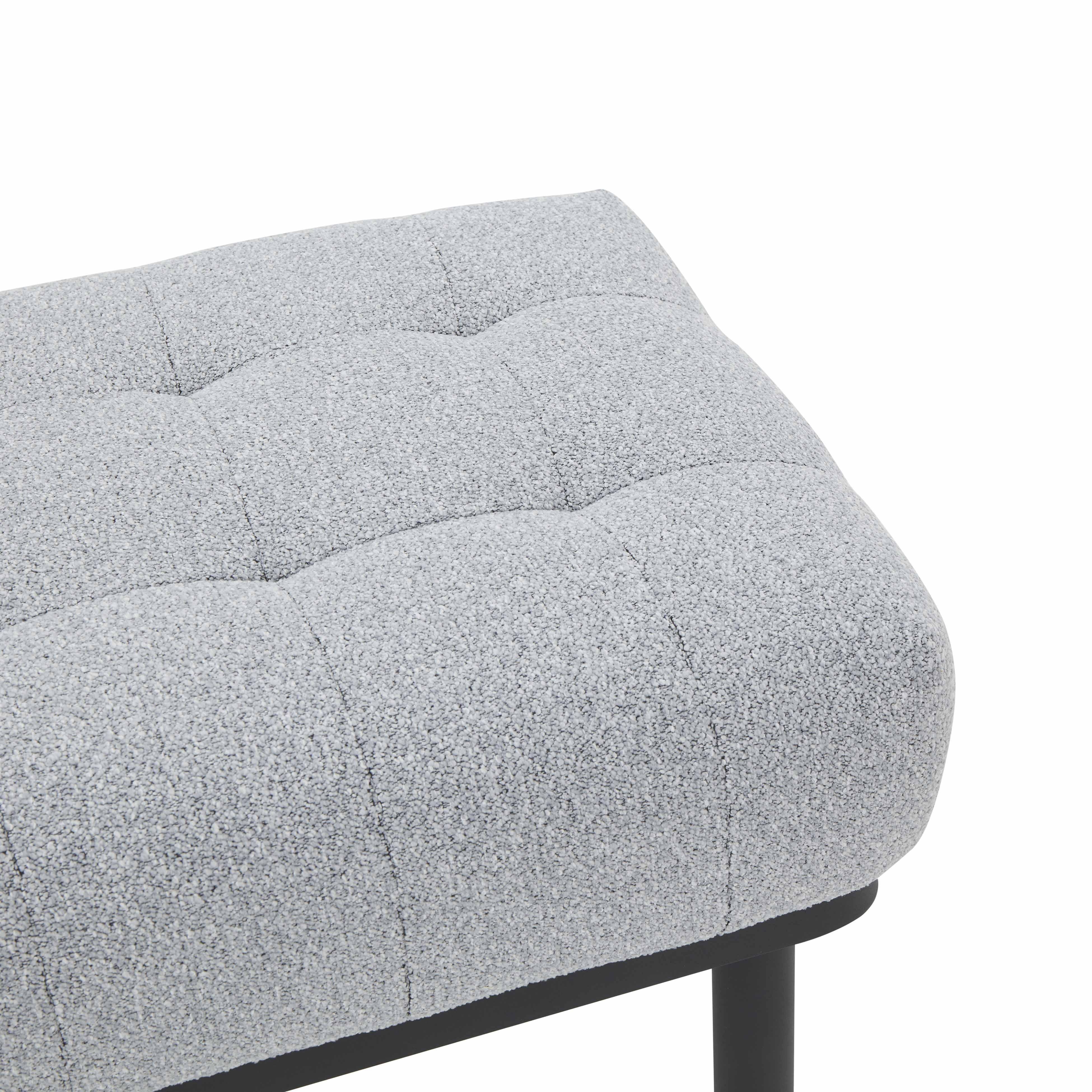 Olivia Grey Boucle Bench - Image 3