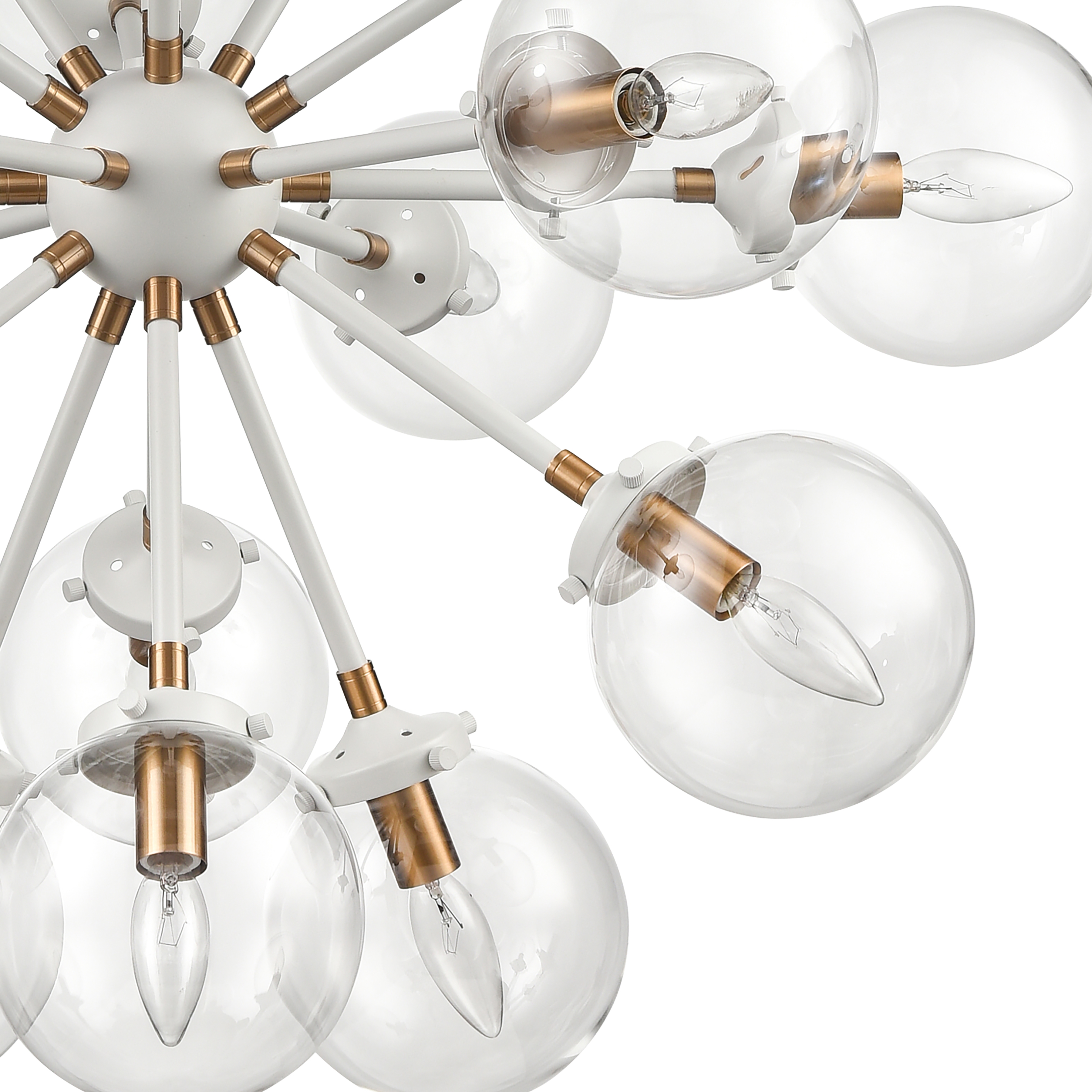 Boudreaux 32'' Wide 18-Light Chandelier - Matte White - Image 3