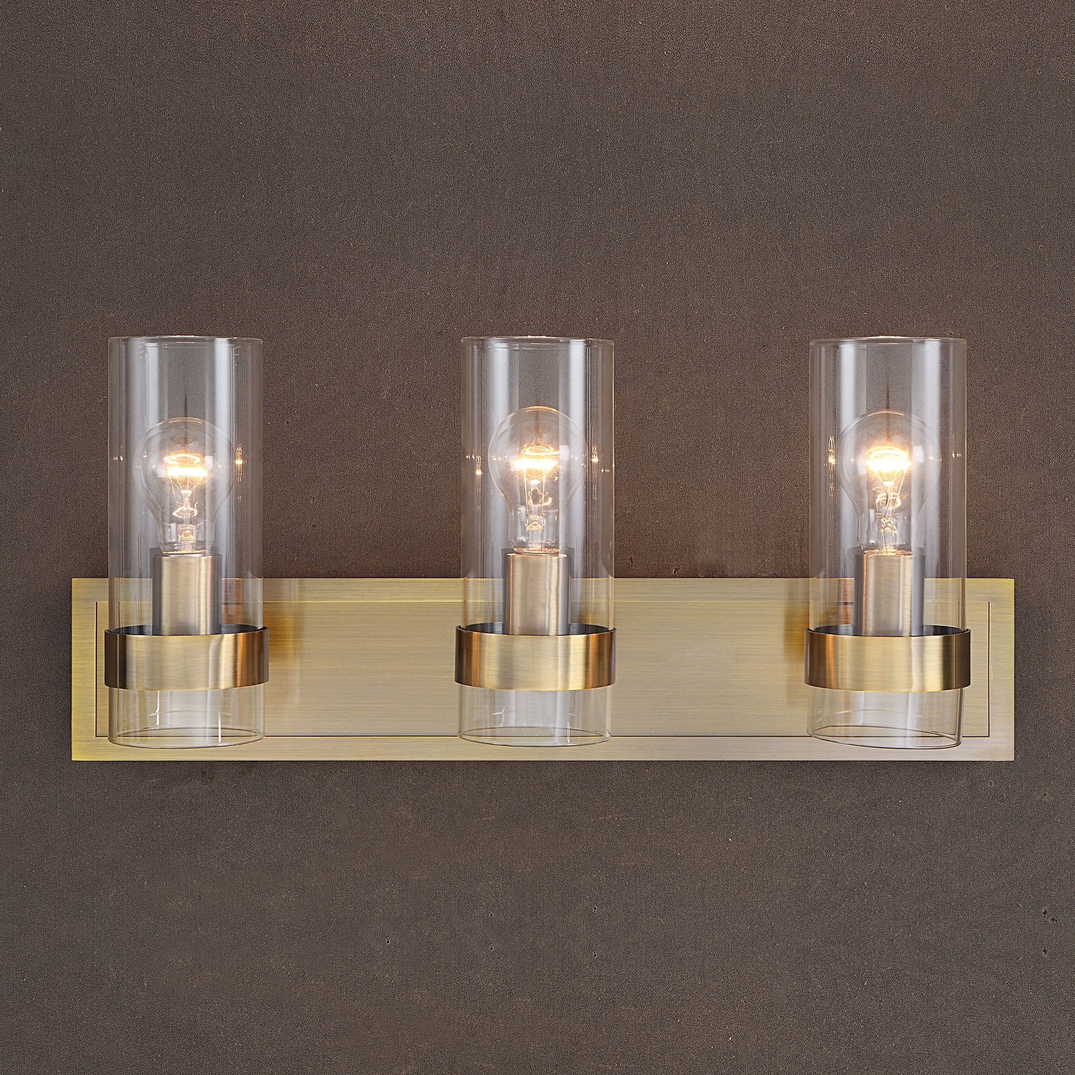 Cardiff Antique Brass 3 Light Vanity - Image 1