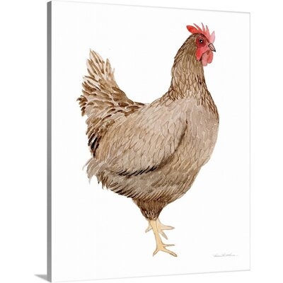 Life on the Farm Chicken Element III - Print on Canvas - Image 0